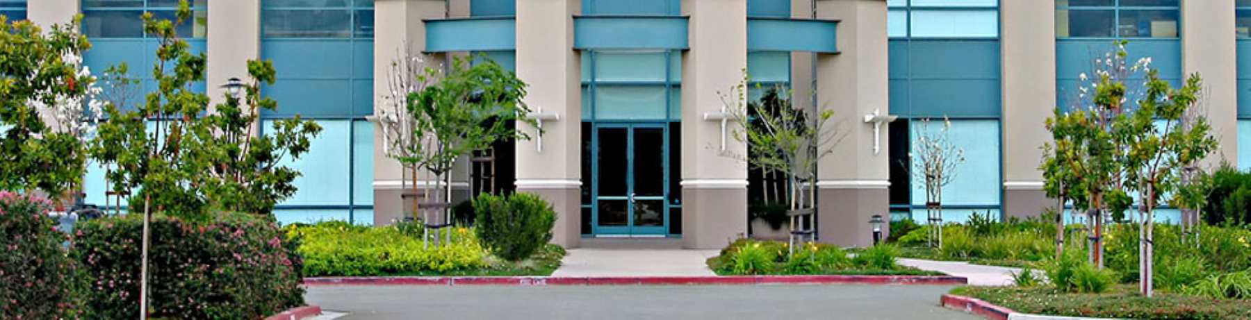 front view of large office building