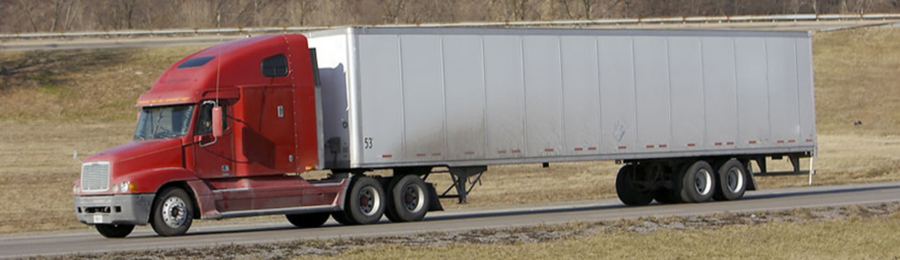 truck driving on the highway